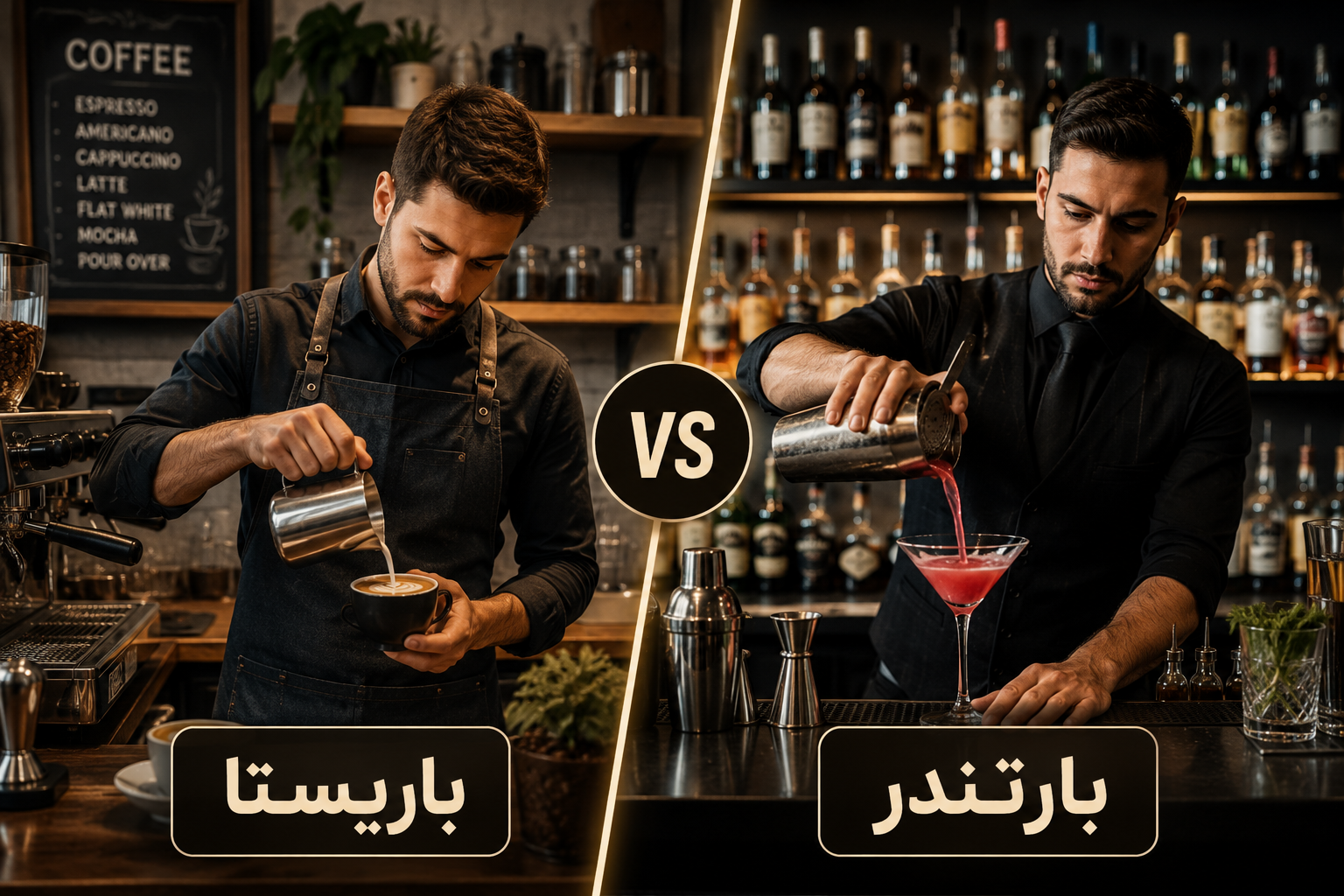 آموزش باریستا / راهنمای جامع یادگیری از مبتدی تا حرفه ای 21 تفاوت باریستا و بارتندر